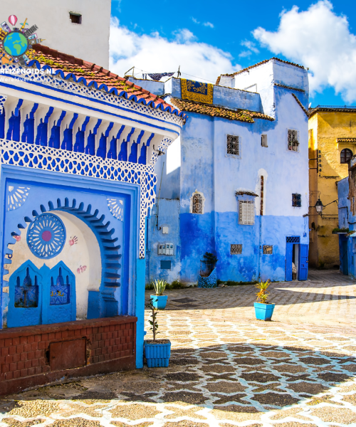 Chefchaouen, de blauwe stad van Marokko, een culturele halal vakantiebestemming.